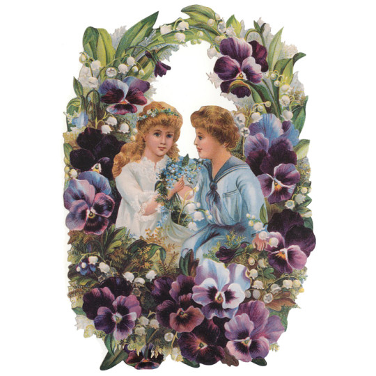 Large Pansy Children Scrap ~ Germany